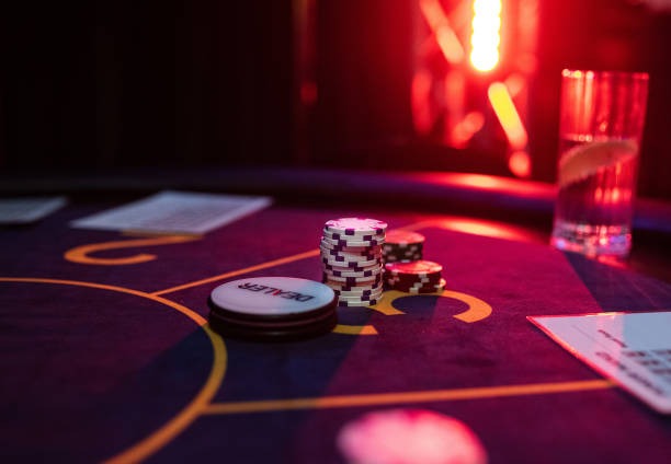Baccarat table with Banker Player Tie betting options